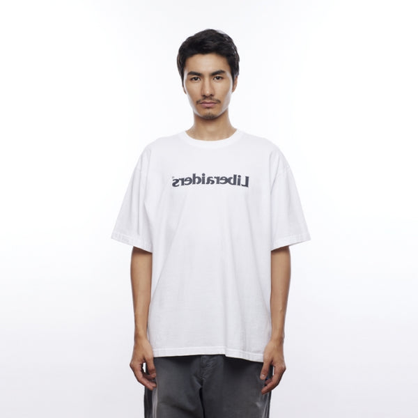 【Liberaiders】MIRROR LOGO TEE / WHITE