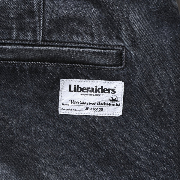 【Liberaiders】DENIM 6POCKET SHORTS / BLACK