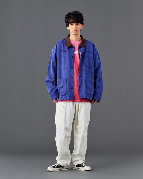 【Liberaiders】HANDWRITING PRINT COVERALL / NAVY