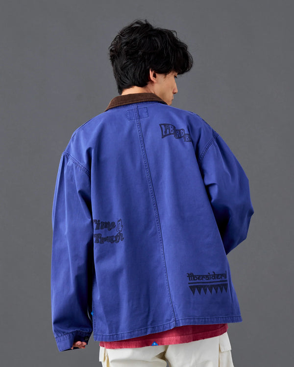 【Liberaiders】HANDWRITING PRINT COVERALL / NAVY