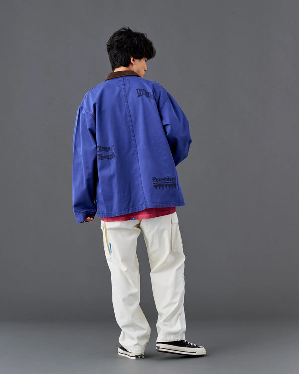 【Liberaiders】HANDWRITING PRINT COVERALL / NAVY