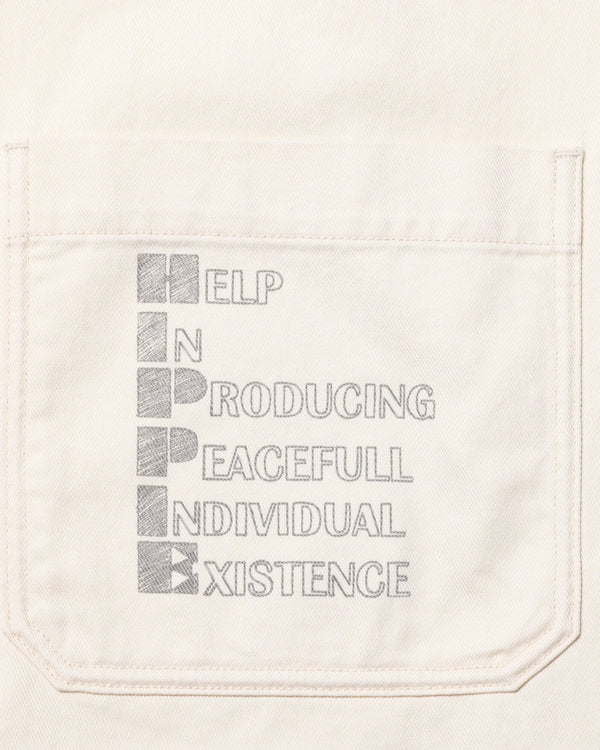 【Liberaiders】HANDWRITING PRINT COVERALL / WHITE