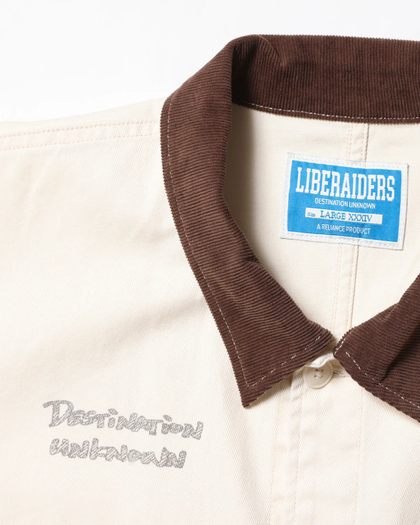 【Liberaiders】HANDWRITING PRINT COVERALL / WHITE