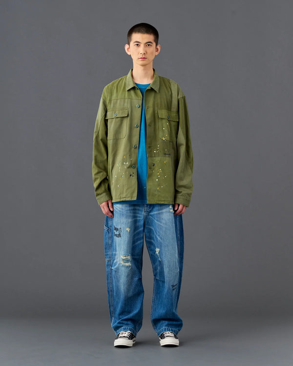 【 Liberaiders 】PATCHWORK BDU SHIRT / Olive