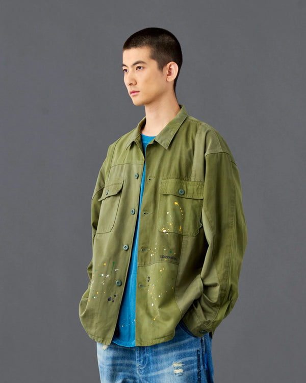 【 Liberaiders 】PATCHWORK BDU SHIRT / Olive