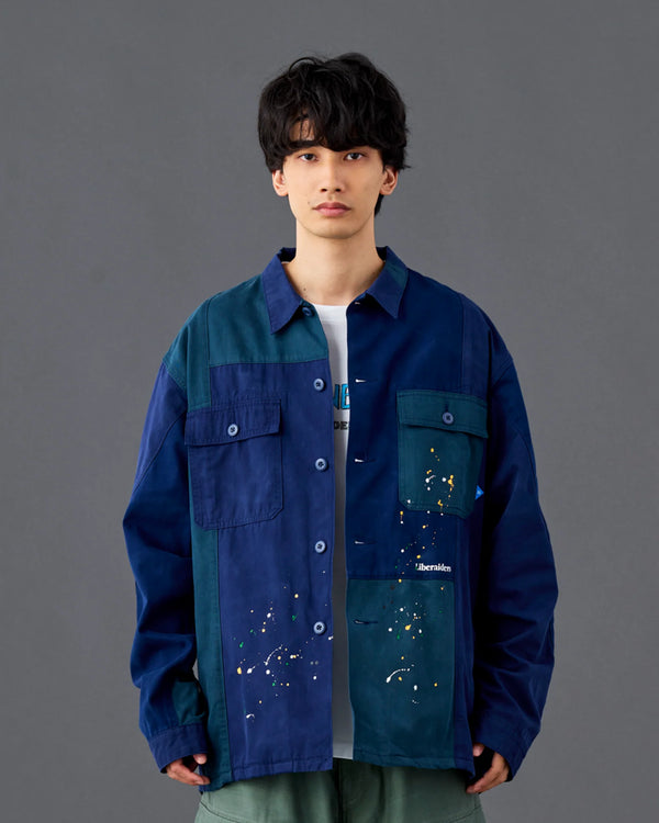 【 Liberaiders 】PATCHWORK BDU SHIRT / Navy