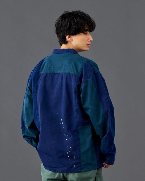 【 Liberaiders 】PATCHWORK BDU SHIRT / Navy