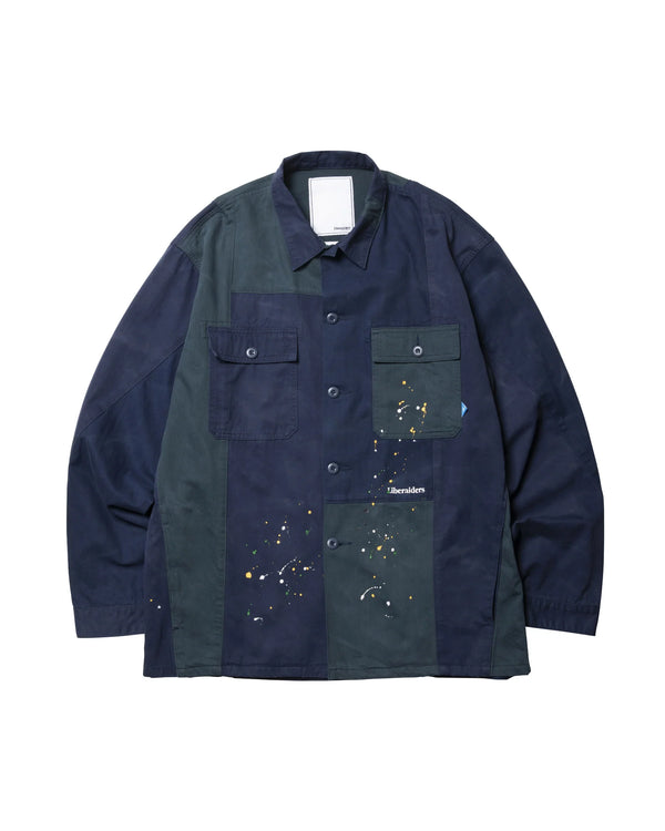 【 Liberaiders 】PATCHWORK BDU SHIRT / Navy