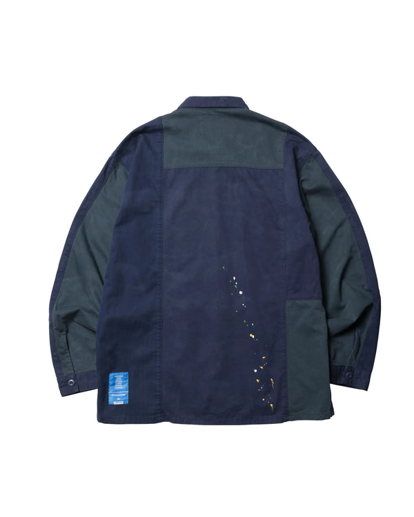 【 Liberaiders 】PATCHWORK BDU SHIRT / Navy
