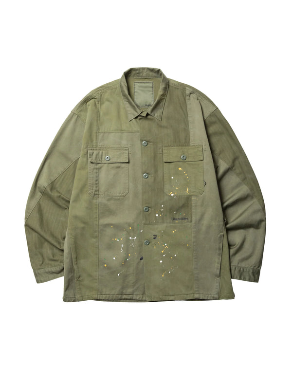 【 Liberaiders 】PATCHWORK BDU SHIRT / Olive