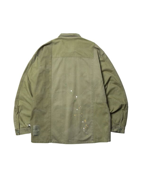 【 Liberaiders 】PATCHWORK BDU SHIRT / Olive