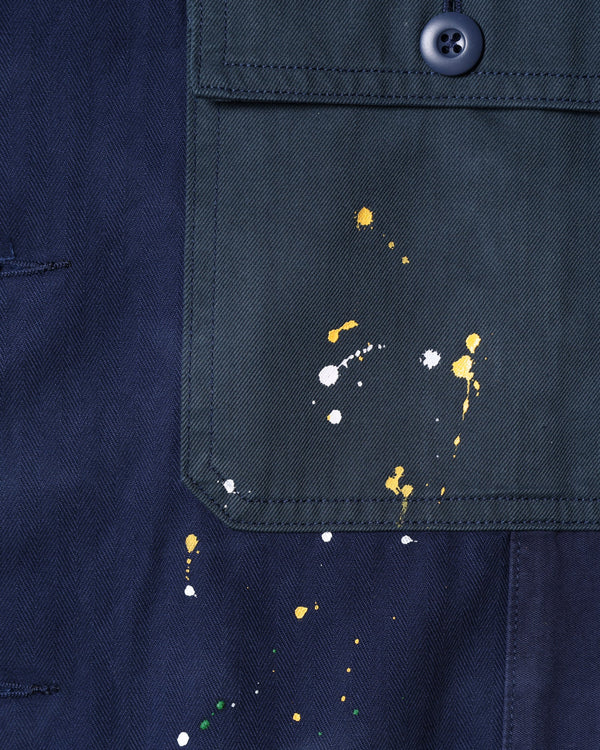 【 Liberaiders 】PATCHWORK BDU SHIRT / Navy