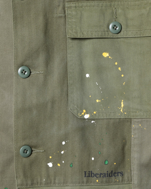 【 Liberaiders 】PATCHWORK BDU SHIRT / Olive