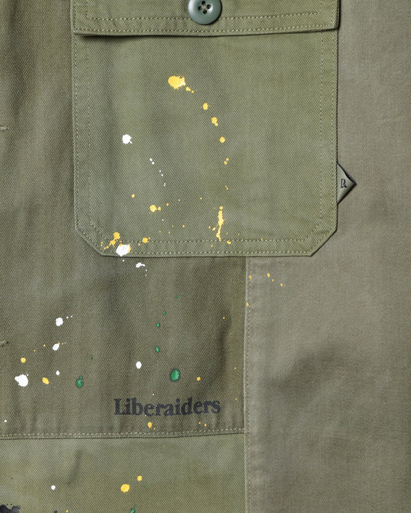 【 Liberaiders 】PATCHWORK BDU SHIRT / Olive