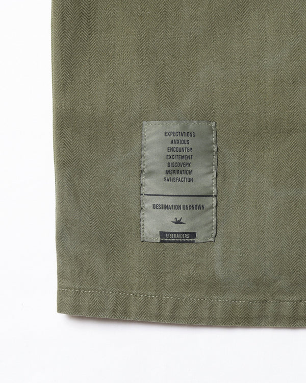 【 Liberaiders 】PATCHWORK BDU SHIRT / Olive