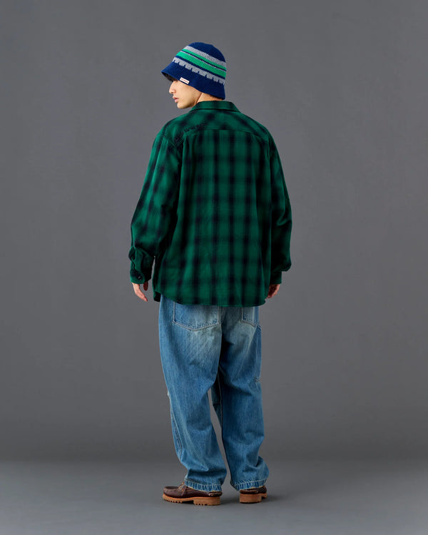 【Liberaiders】OMBRE ZIP SHIRT / GREEN