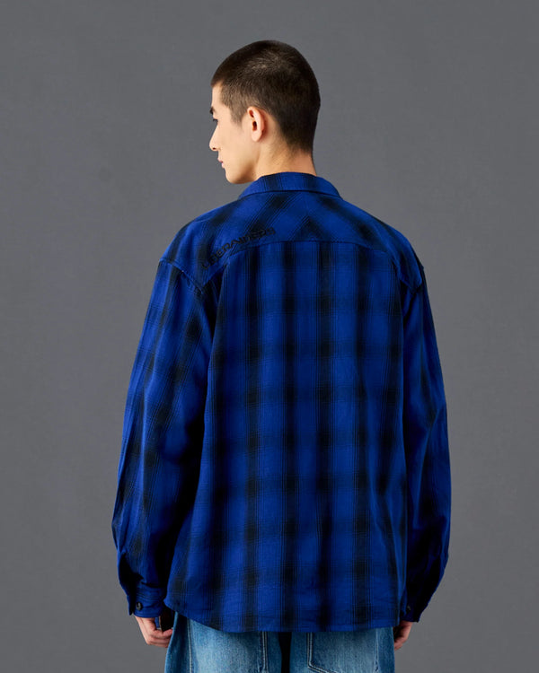 【Liberaiders】OMBRE ZIP SHIRT / BLUE