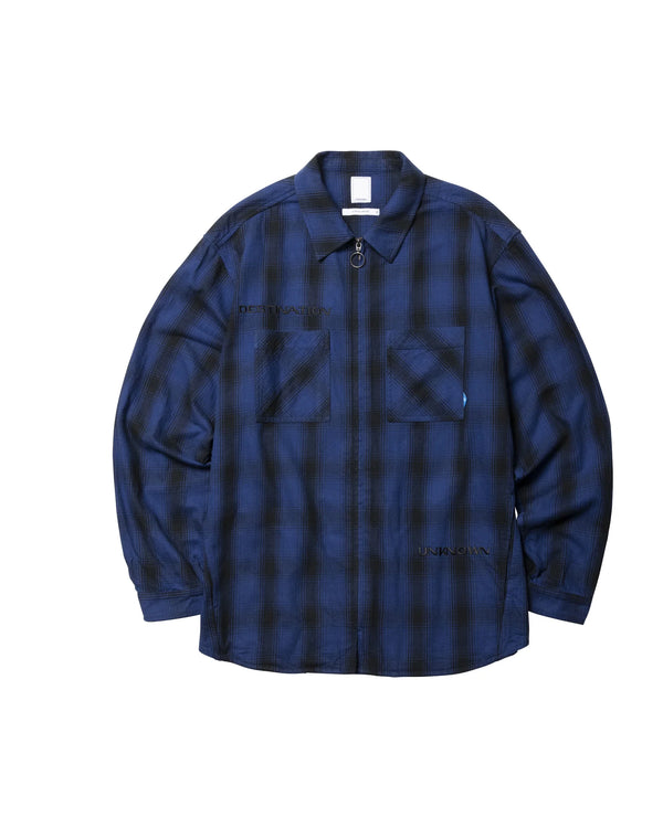 【Liberaiders】OMBRE ZIP SHIRT / BLUE