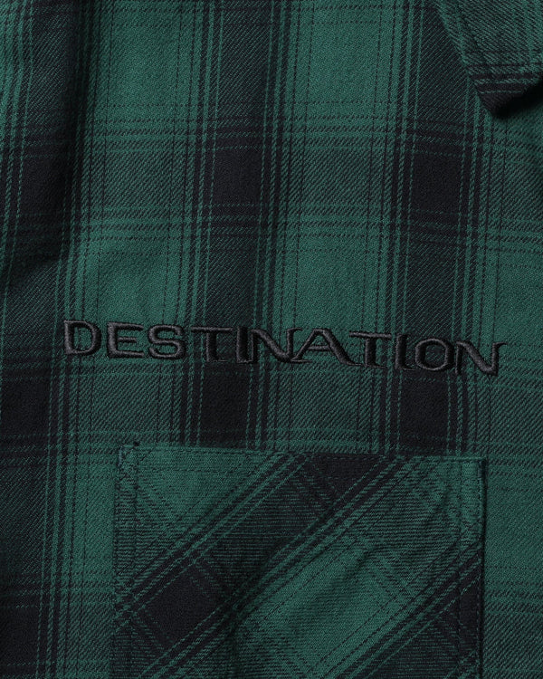 【Liberaiders】OMBRE ZIP SHIRT / GREEN