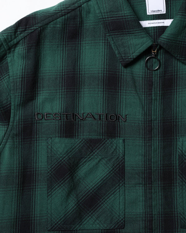 【Liberaiders】OMBRE ZIP SHIRT / GREEN