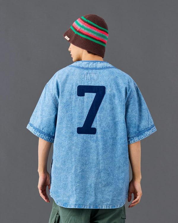 【 Liberaiders 】CHAMBRAY BASEBALL SHIRT / Blue
