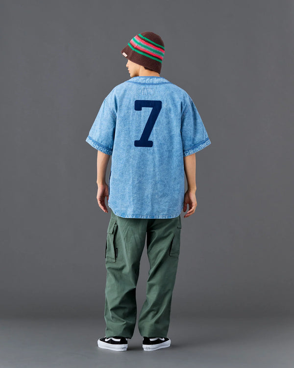 【 Liberaiders 】CHAMBRAY BASEBALL SHIRT / Blue