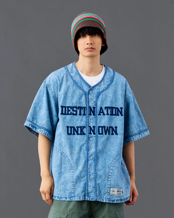 【 Liberaiders 】CHAMBRAY BASEBALL SHIRT / Blue