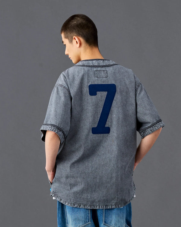 【 Liberaiders 】CHAMBRAY BASEBALL SHIRT / Black