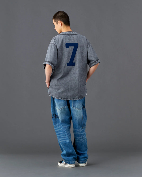 【 Liberaiders 】CHAMBRAY BASEBALL SHIRT / Black