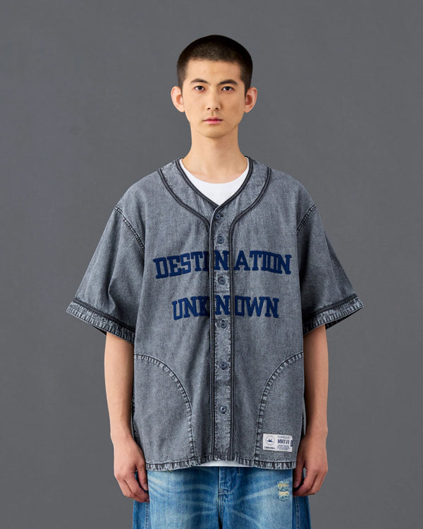【 Liberaiders 】CHAMBRAY BASEBALL SHIRT / Black
