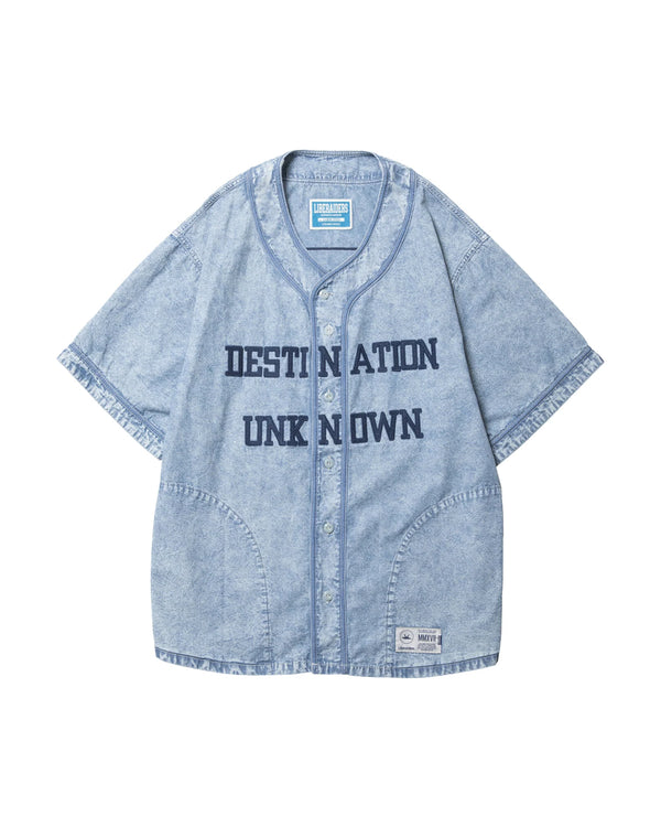 【 Liberaiders 】CHAMBRAY BASEBALL SHIRT / Blue
