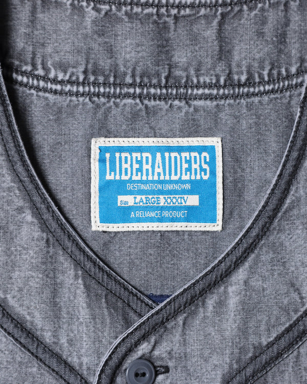 【 Liberaiders 】CHAMBRAY BASEBALL SHIRT / Black