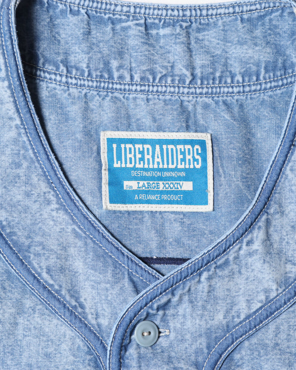 【 Liberaiders 】CHAMBRAY BASEBALL SHIRT / Blue