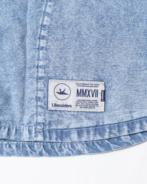 【 Liberaiders 】CHAMBRAY BASEBALL SHIRT / Blue