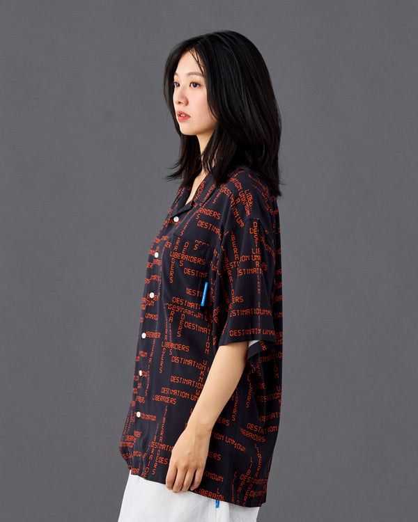 【Liberaiders】DIGITAL LOGO RAYON S/S SHIRT / Black