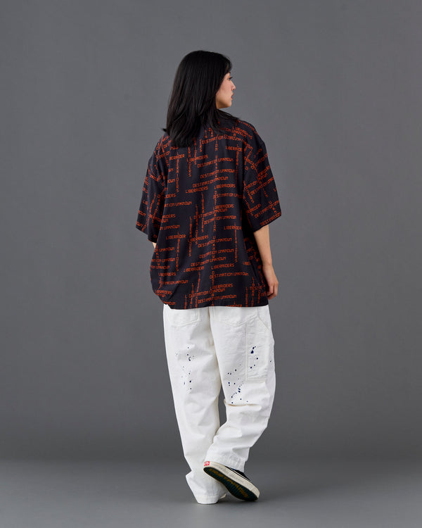 【Liberaiders】DIGITAL LOGO RAYON S/S SHIRT / Black