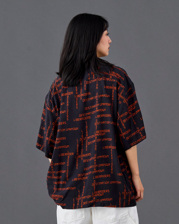【Liberaiders】DIGITAL LOGO RAYON S/S SHIRT / Black