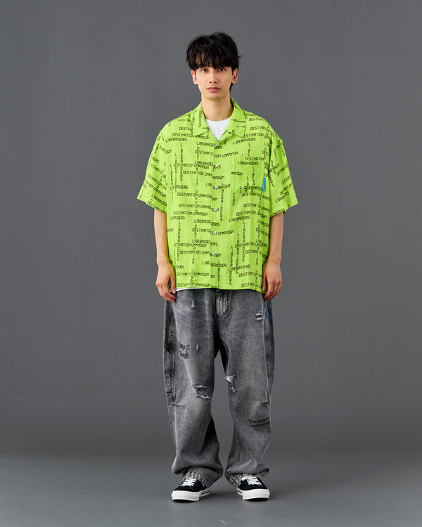 【Liberaiders】DIGITAL LOGO RAYON S/S SHIRT / Lime