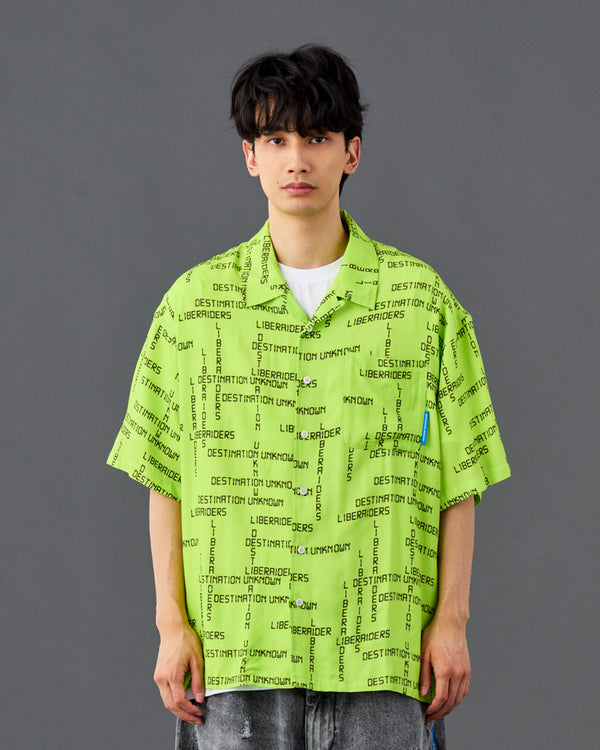 【Liberaiders】DIGITAL LOGO RAYON S/S SHIRT / Lime