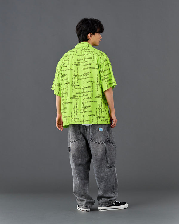 【Liberaiders】DIGITAL LOGO RAYON S/S SHIRT / Lime
