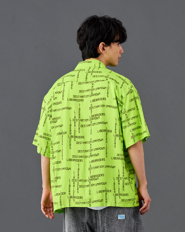 【Liberaiders】DIGITAL LOGO RAYON S/S SHIRT / Lime