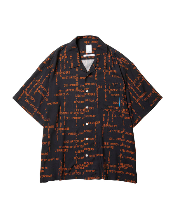 【Liberaiders】DIGITAL LOGO RAYON S/S SHIRT / Black