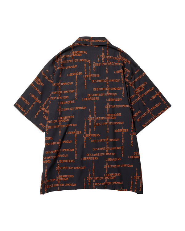 【Liberaiders】DIGITAL LOGO RAYON S/S SHIRT / Black