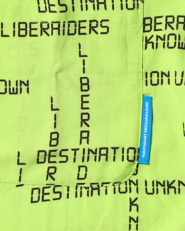 【Liberaiders】DIGITAL LOGO RAYON S/S SHIRT / Lime