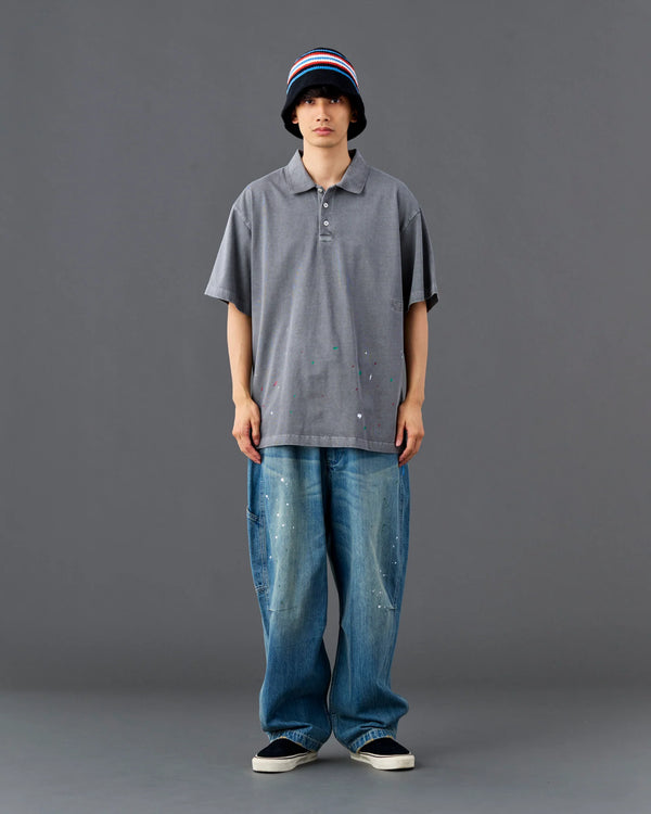 【 Liberaiders 】PIGMENT DYED POLO SHIRT / Black