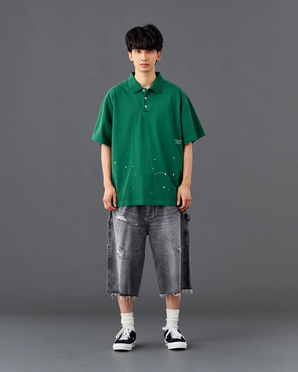 【 Liberaiders 】PIGMENT DYED POLO SHIRT / Green