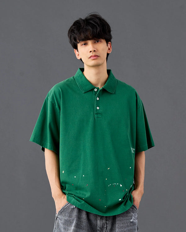 【 Liberaiders 】PIGMENT DYED POLO SHIRT / Green