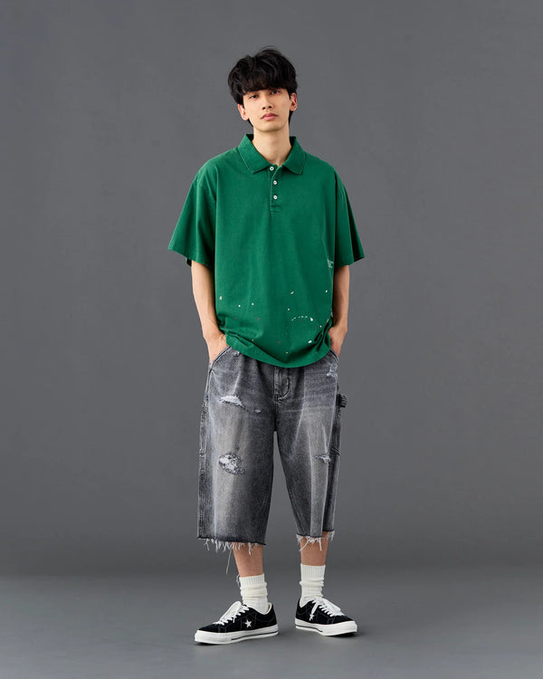 【 Liberaiders 】PIGMENT DYED POLO SHIRT / Green