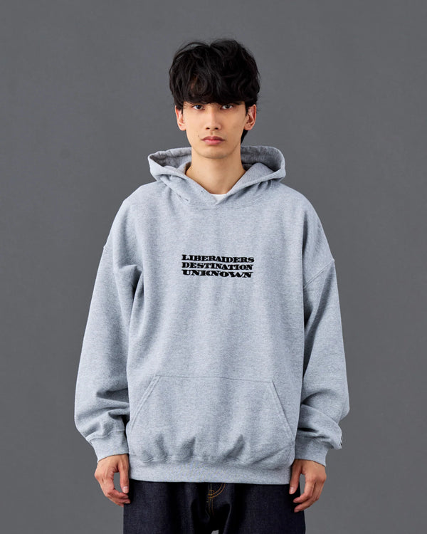 【Liberaiders】DOLLAR FONT EMBROIDERY HOODIE / GRAY