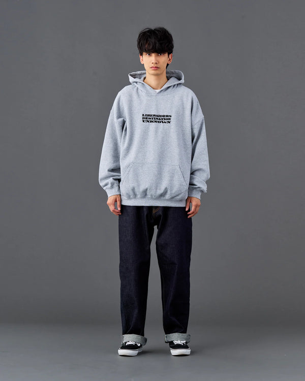 【Liberaiders】DOLLAR FONT EMBROIDERY HOODIE / GRAY